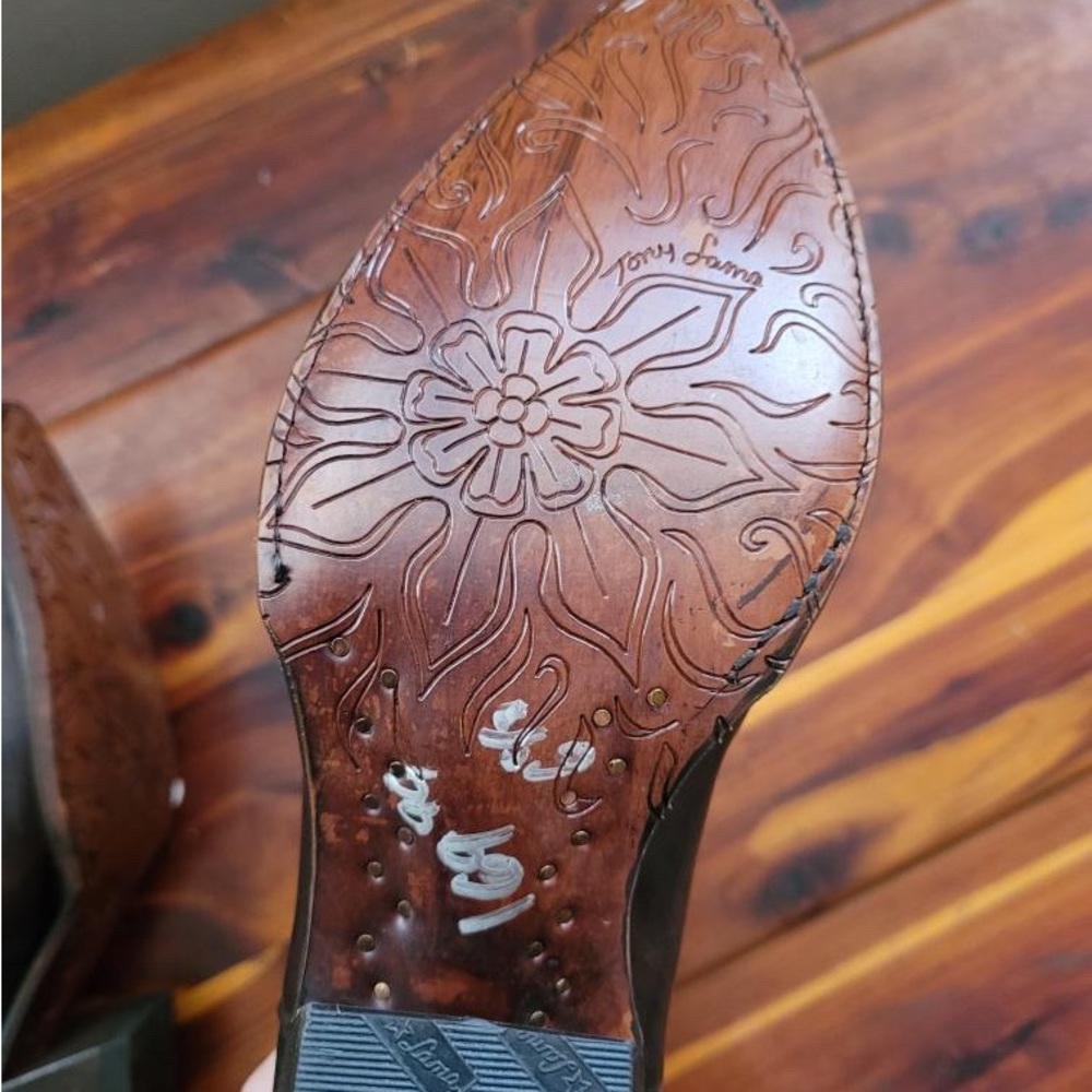 Tony Lama Red/Brown Boots - Picture 4 of 6